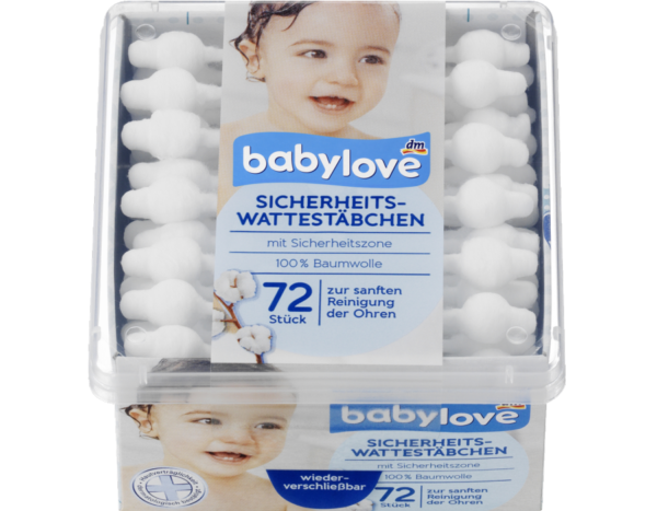 дитячі безпечні палички для вух babylove Sicherheits Wattestäbchen дитячі безпечні палички для вух babylove Sicherheits Wattestäbchen