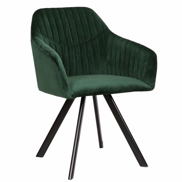 Стілець з оксамиту BH150 (Зелений)Стілець з оксамиту BH150 (Зелений)