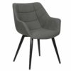 Стілець з підлокітниками зі штучної шкіри BH147 (Сірий)Стулки з підлокітниками зі штучної шкіри BH147 (Сірий)