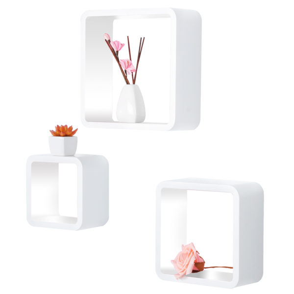 Набір із 3 настінних полиць RG9236 (Білий)Набір із 3 настінних полиць RG9236 (Білий)Набір із 3 настінних полиць RG9236 (Білий)Набір із 3 настінних полиць RG9236 (Білий)