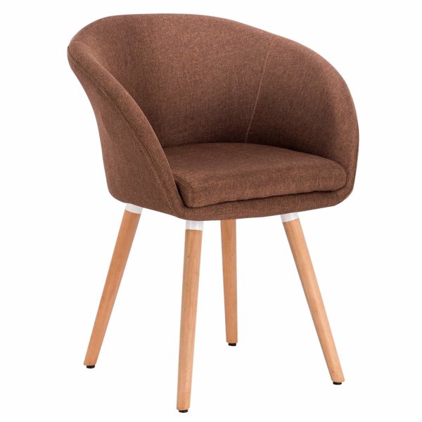 Стілець з підлокітником і спинкою BH74 (Коричневий)