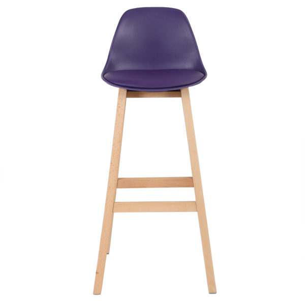 Барний стілець з дерев'яною рамою BH44 (Фіолетовий)