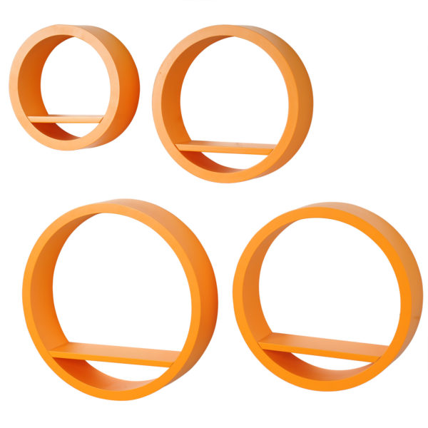 Набір із 4 настінних круглих полиць RG9281 (Помаранчевий)Набір із 4 настінних круглих полиць RG9281 (Помаранчевий)Набір із 4 настінних круглих полиць RG9281 (Помаранчевий)Набір із 4 настінних круглих полиць RG9281 (Помаранчевий)