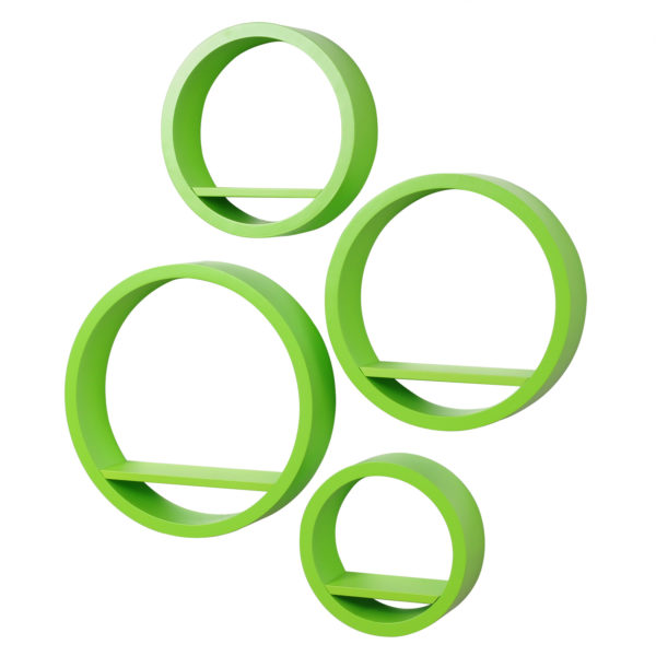 Набір із 4 настінних круглих полиць RG9281 (Зелений)Набір із 4 настінних круглих полиць RG9281 (Зелений)Набір із 4 настінних круглих полиць RG9281 (Зелений)Набір із 4 настінних круглих полиць RG9281 (Зелений)