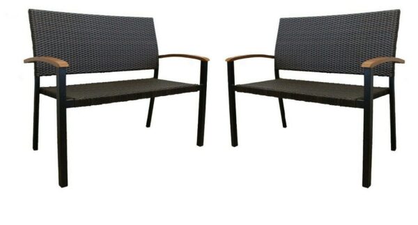 Садова лавка з ротангу