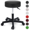 Стульчик майстра на коліщатках без спинки Косметичний стільчик Чорний