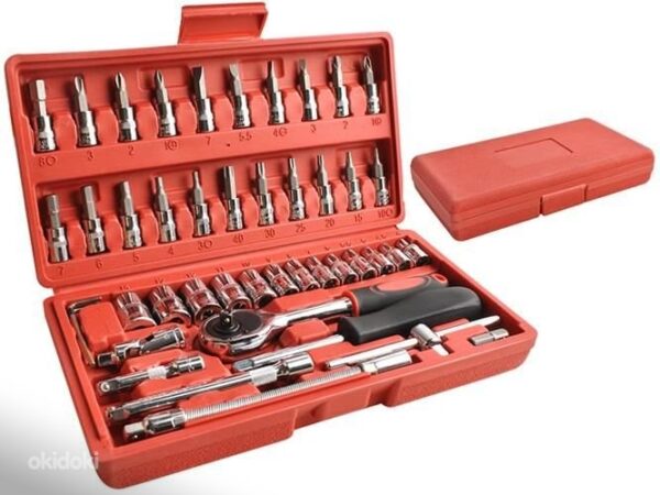 Набір інструментів 46 предметів Wrench SocketНабір інструментів 46 предметів Wrench SocketНабір інструментів 46 предметів Wrench Socket